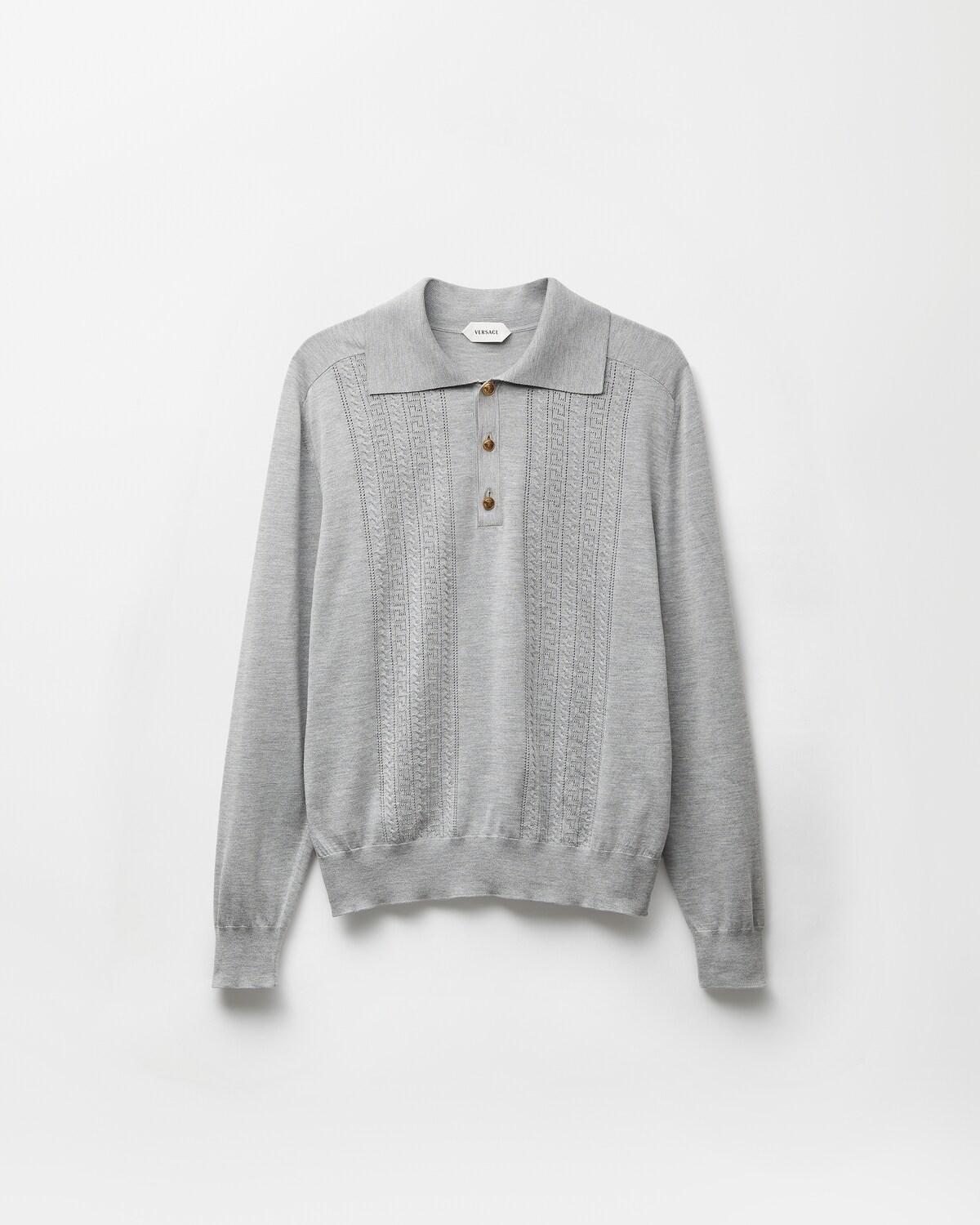 Silk-Cotton Knit Polo