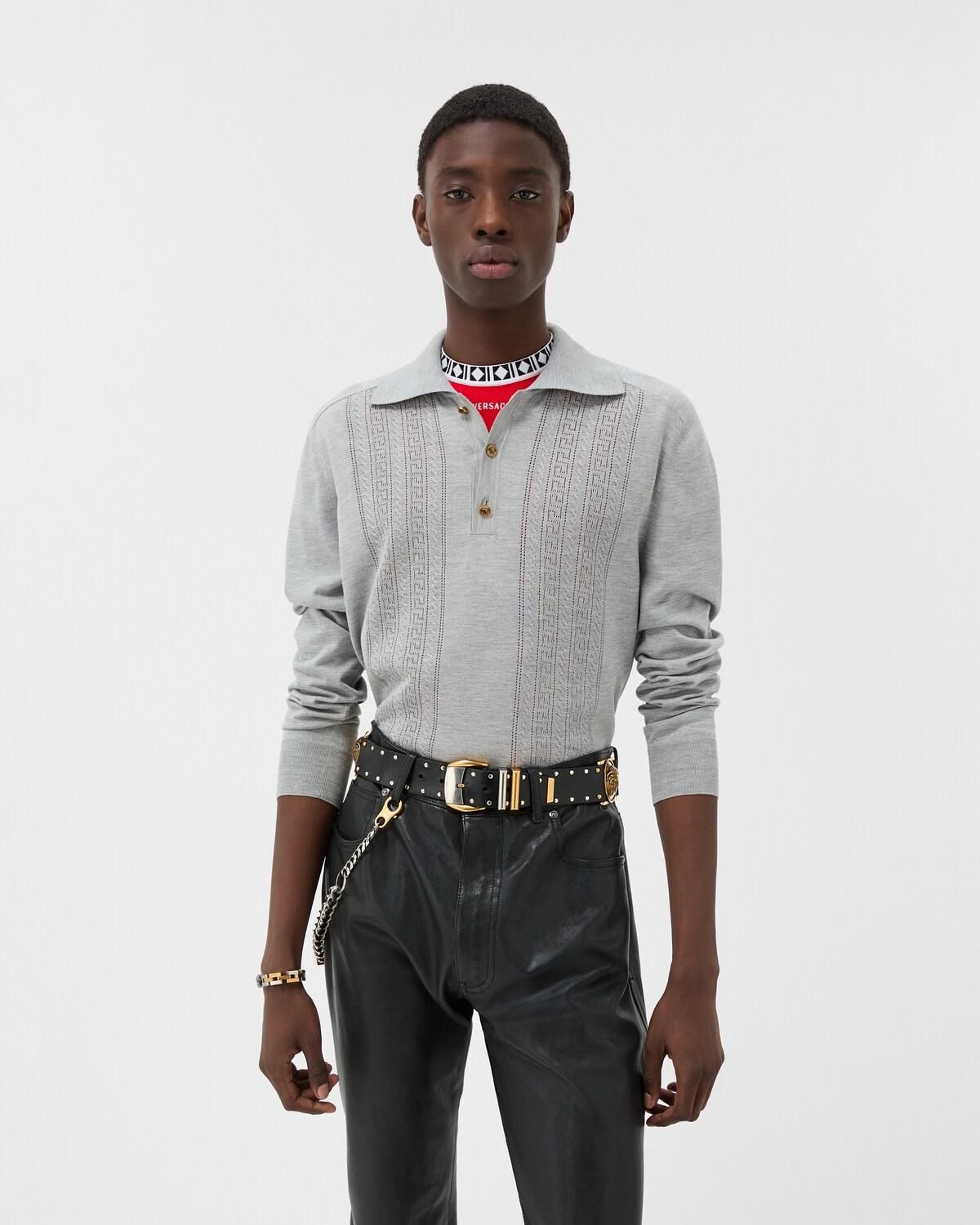Silk-Cotton Knit Polo - Image 2