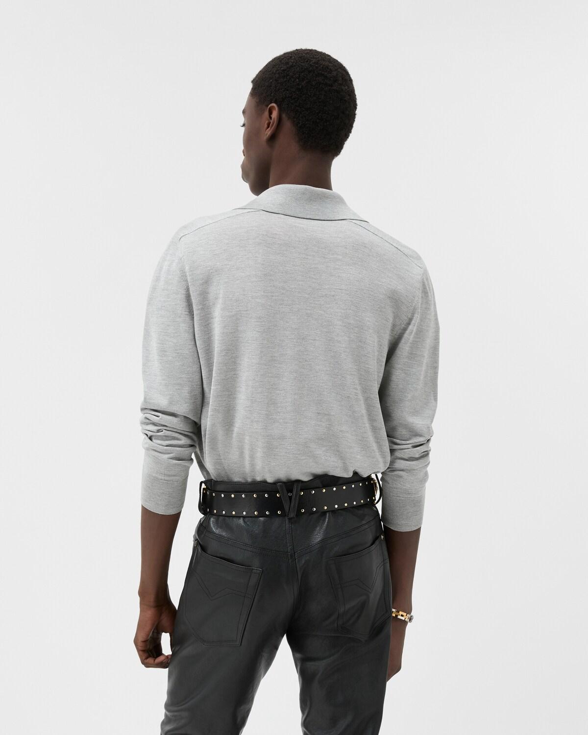 Silk-Cotton Knit Polo - Image 3