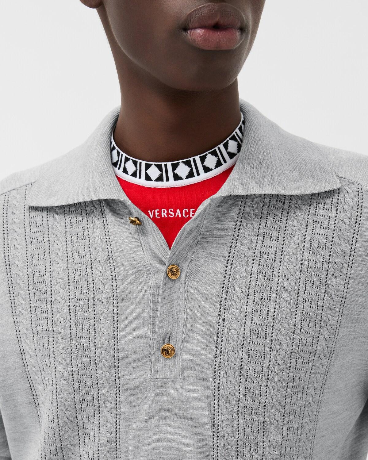 Silk-Cotton Knit Polo - Image 5