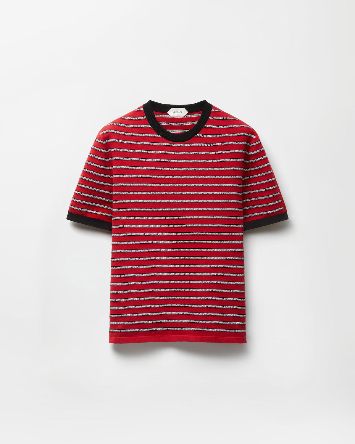 Jacquard Cotton-Blend Knit T-Shirt