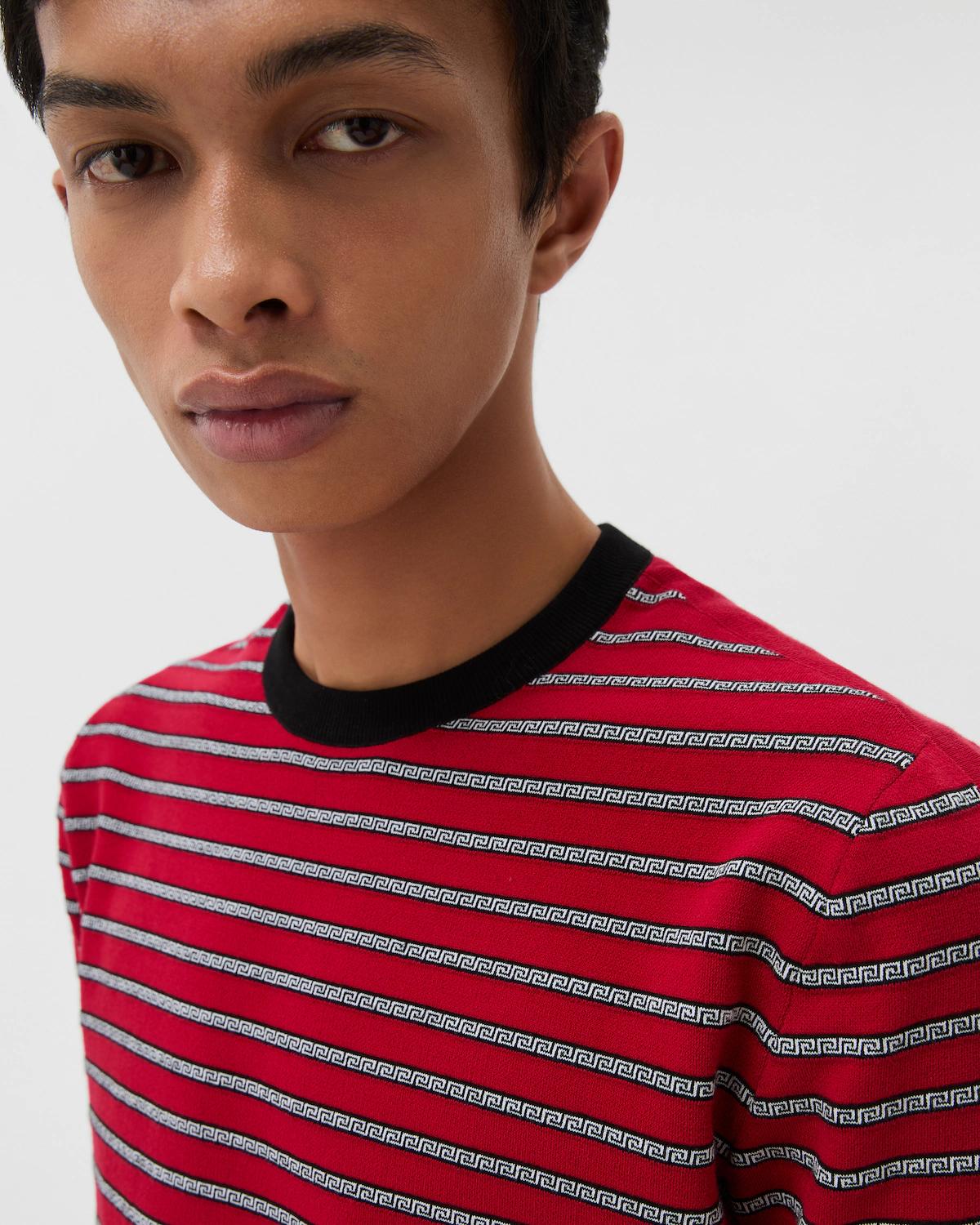 Jacquard Cotton-Blend Knit T-Shirt - Image 5