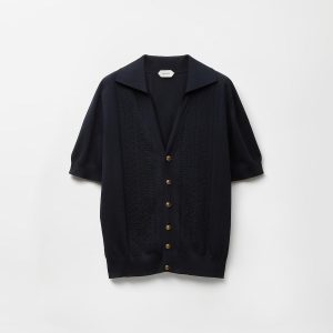 Silk-Cotton Knit Polo