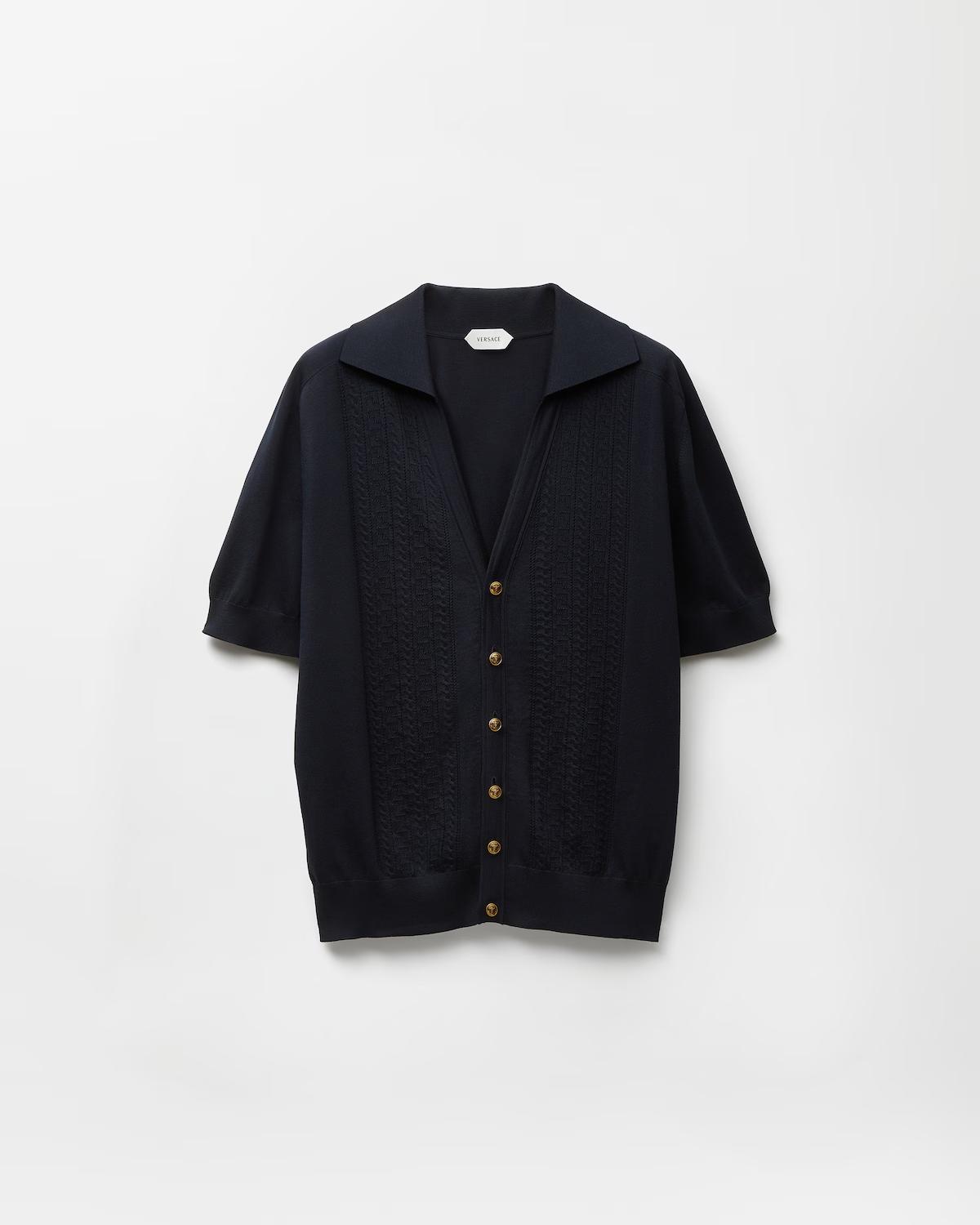 Silk-Cotton Knit Polo