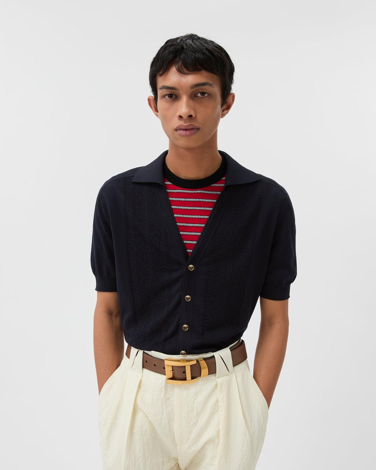 Silk-Cotton Knit Polo - Image 2
