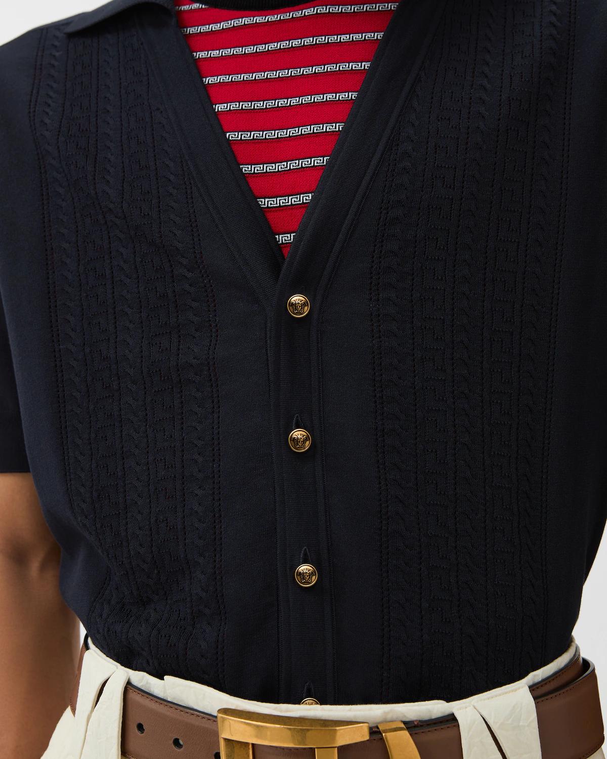 Silk-Cotton Knit Polo - Image 5