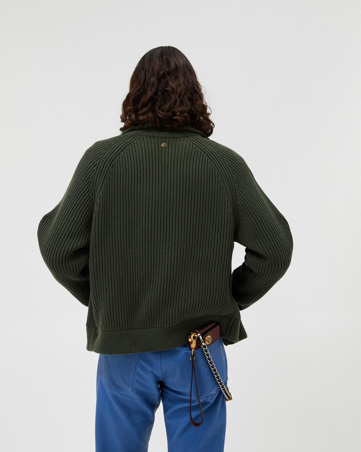 Wool Knit Zip Sweater - Image 3
