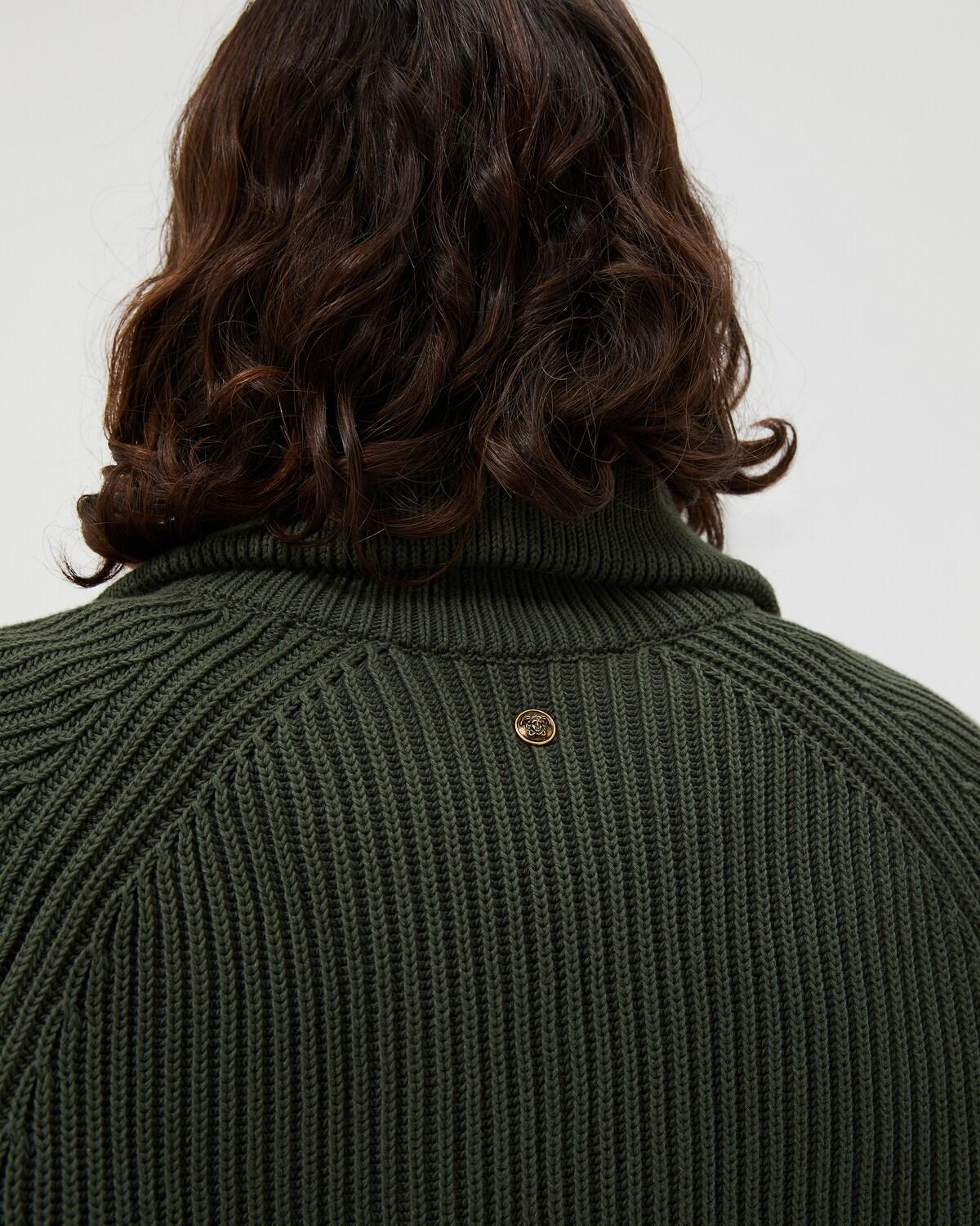 Wool Knit Zip Sweater - Image 5