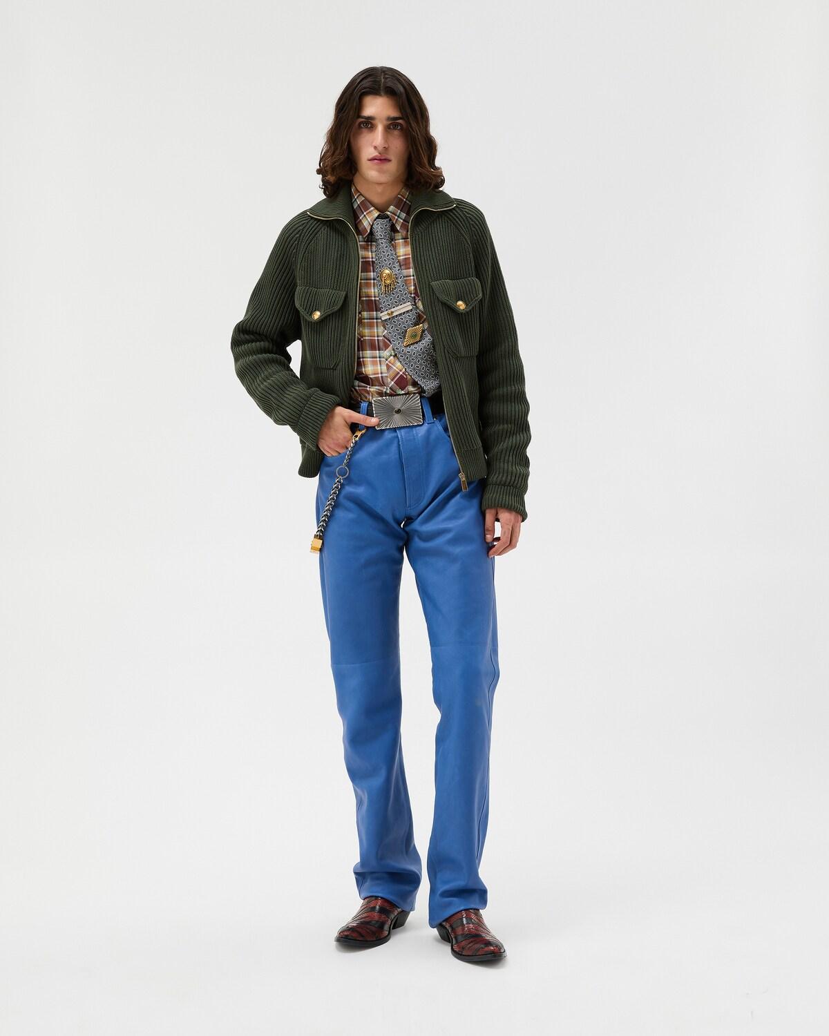 Wool Knit Zip Sweater - Image 6