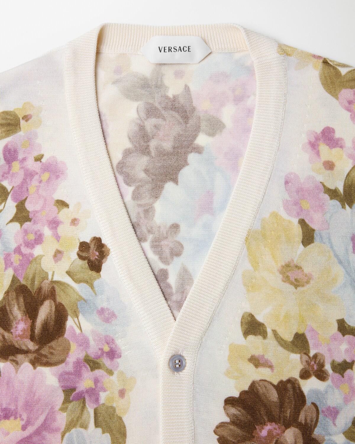 Printed Silk Knit Cardigan - Image 2