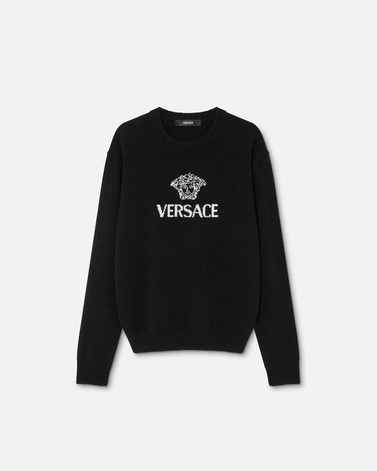 Intarsia Cashmere Knit Sweater