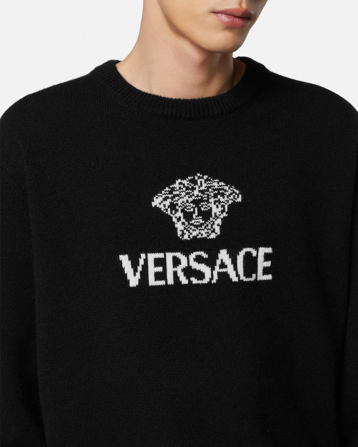Intarsia Cashmere Knit Sweater - Image 4