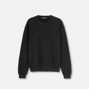 Jacquard Silk-Cotton Knit Sweater