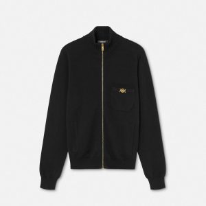 Cashmere-Cotton Knit Zip Sweater