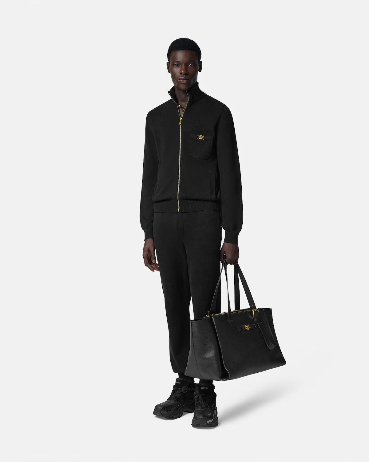Cashmere-Cotton Knit Zip Sweater - Image 2