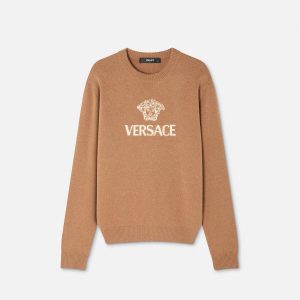 Intarsia Cashmere Knit Sweater