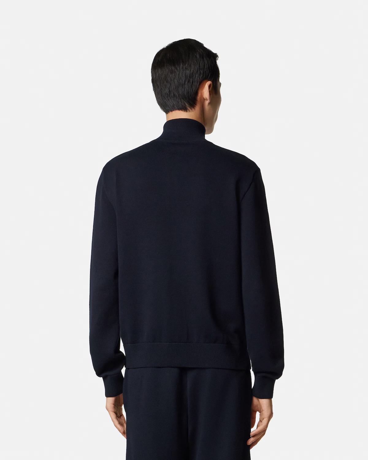 Cashmere-Cotton Knit Zip Sweater - Image 3