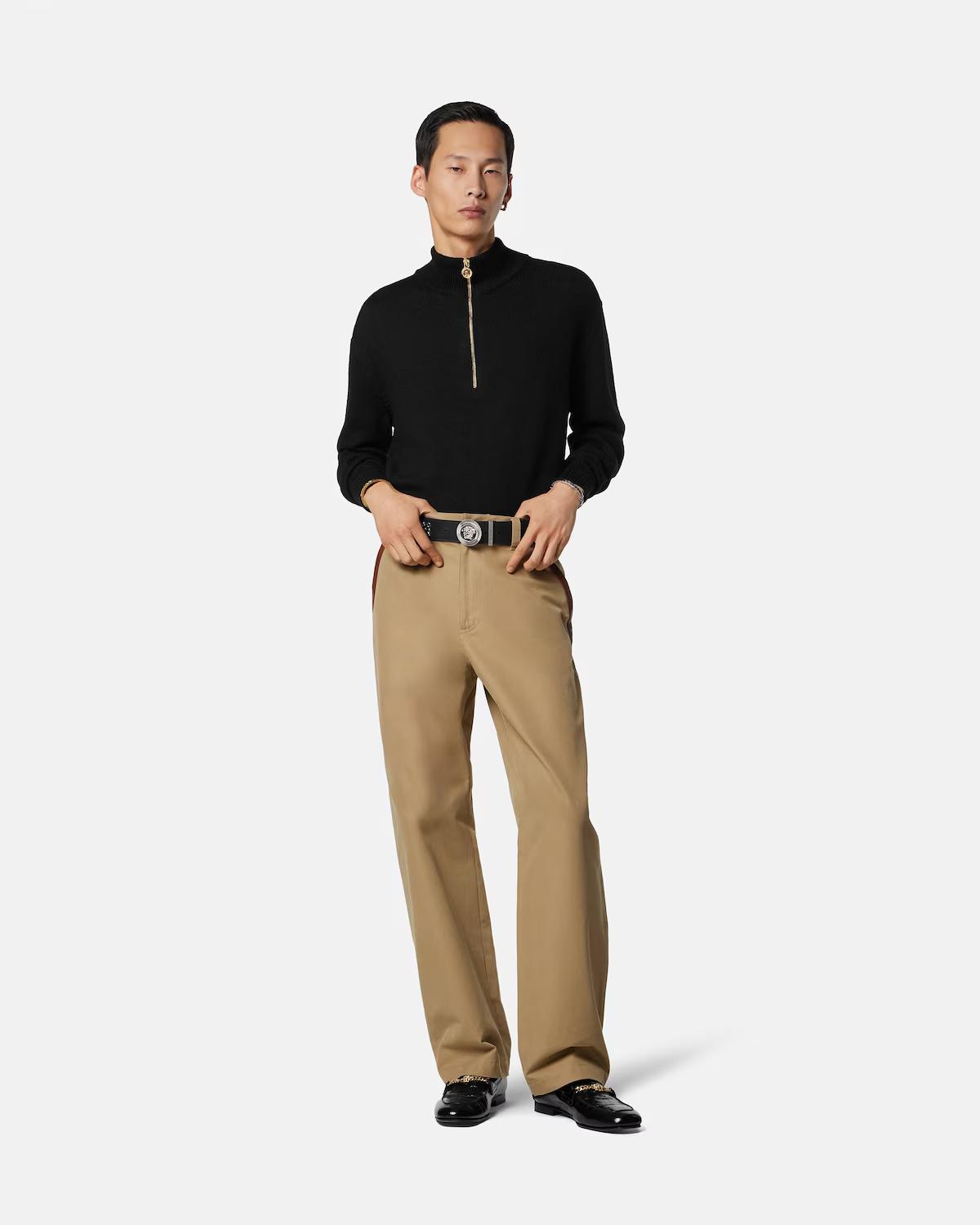 Wool-Blend Half-Zip Knit Sweater - Image 2
