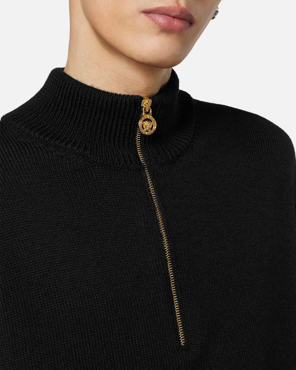 Wool-Blend Half-Zip Knit Sweater - Image 3