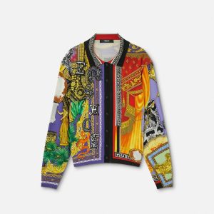 Printed Silk Knit Shirt