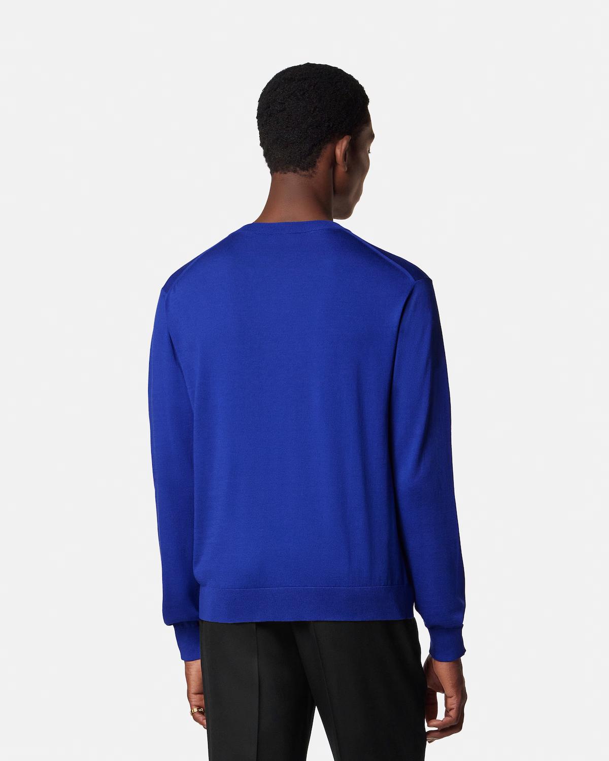 Silk-Cotton Knit V-Neck Sweater - Image 5