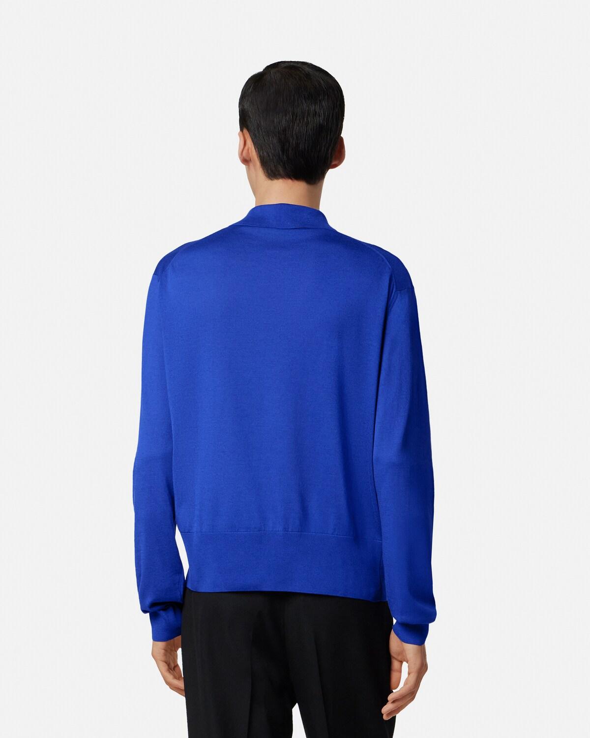 Silk-Cotton Knit Polo Cardigan - Image 5