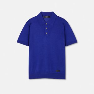 Silk-Cotton Knit Polo