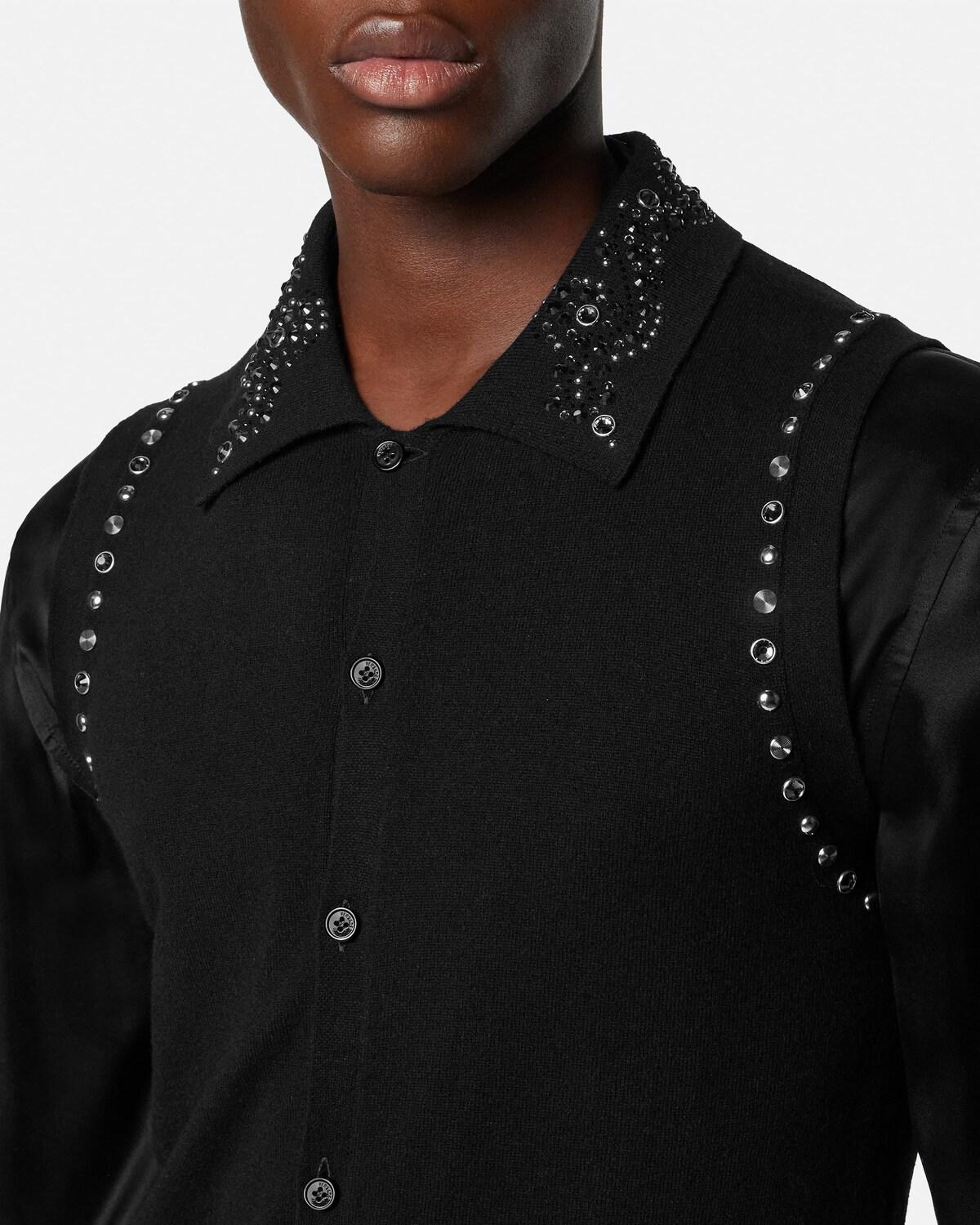 Embellished Cashmere-Blend Knit Vest - Image 3