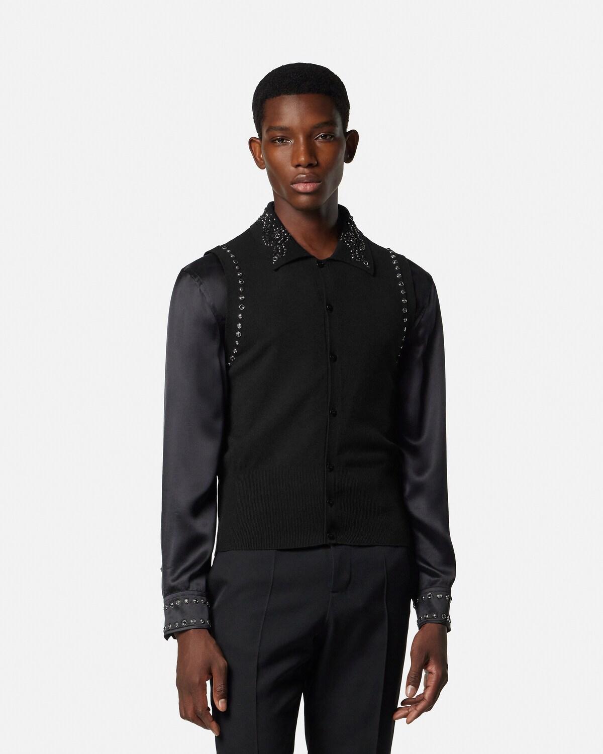 Embellished Cashmere-Blend Knit Vest - Image 4
