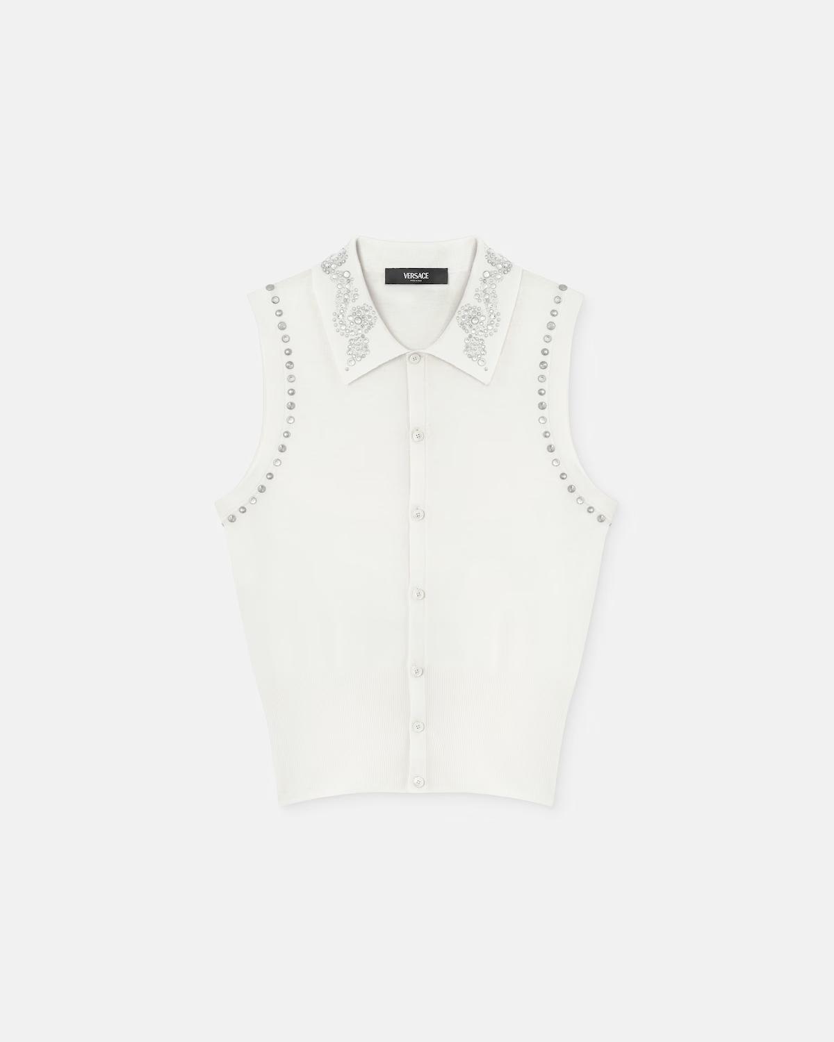 Embellished Cashmere-Blend Knit Vest