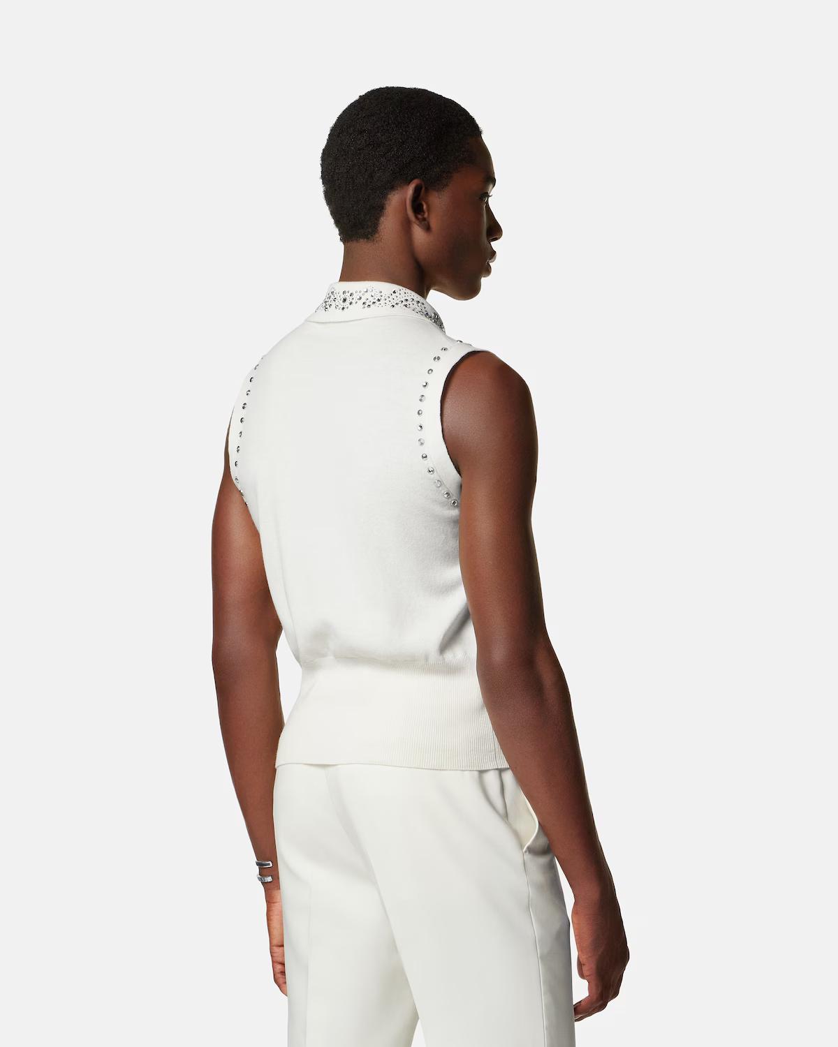 Embellished Cashmere-Blend Knit Vest - Image 5