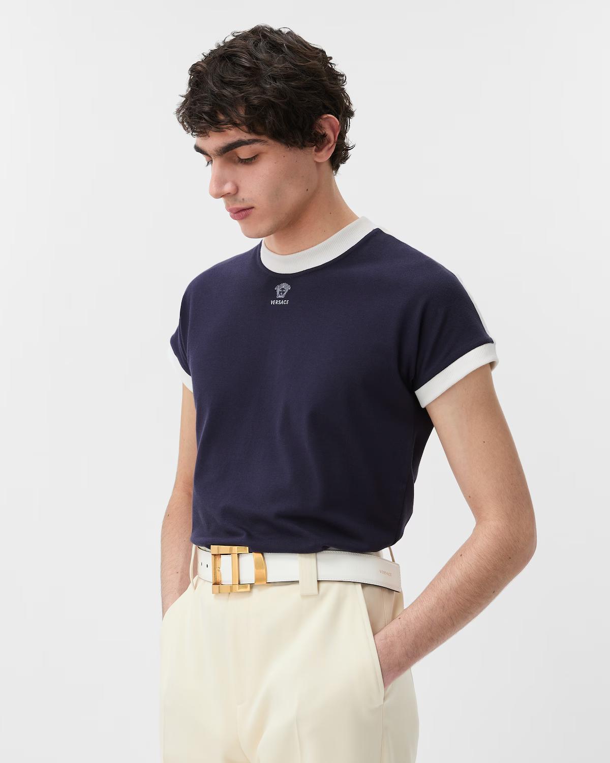 Embroidered-Logo Stretch Cotton-Jersey Slim T-Shirt - Image 2