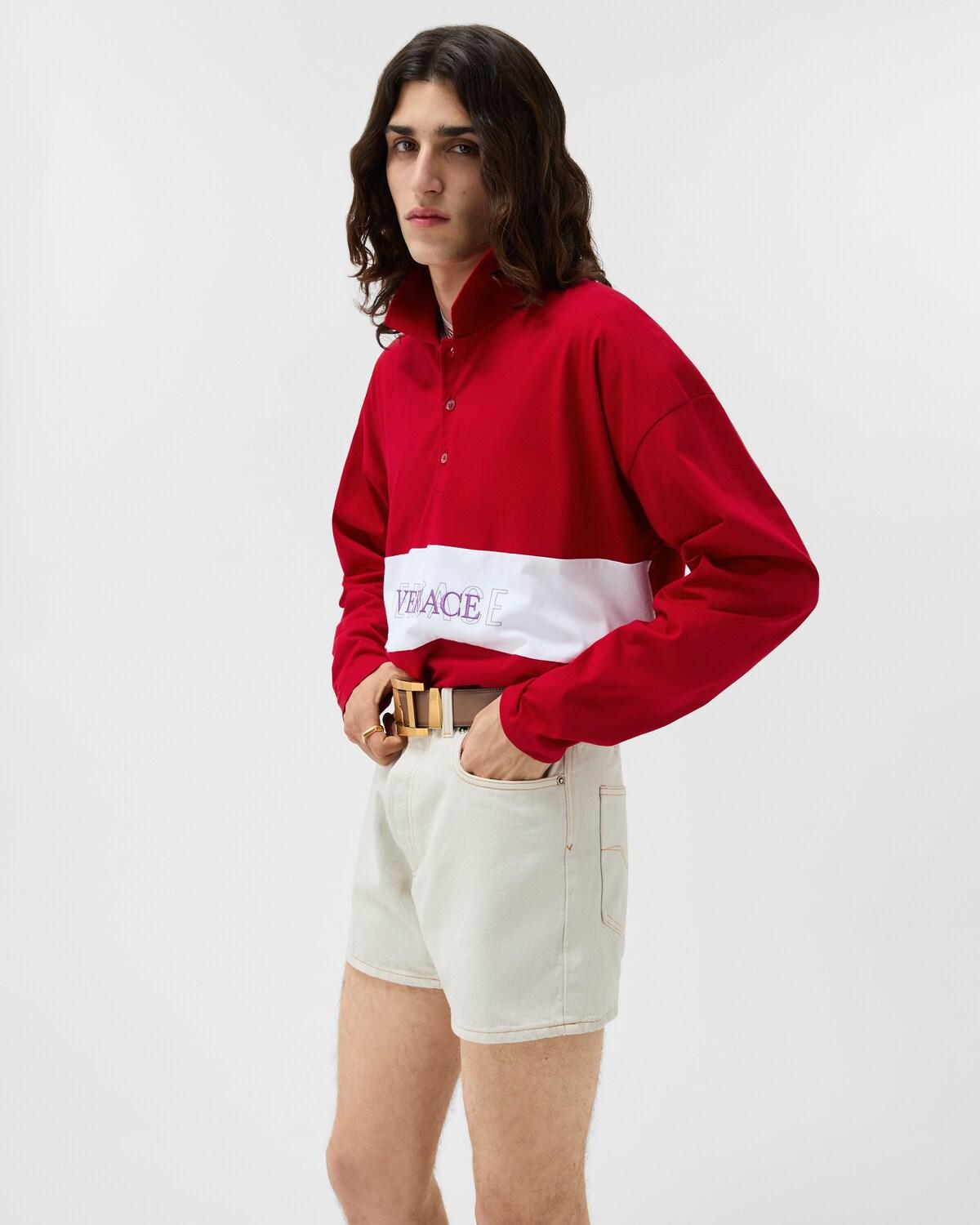 Embroidered-Logo Intarsia Cotton-Jersey Polo - Image 4