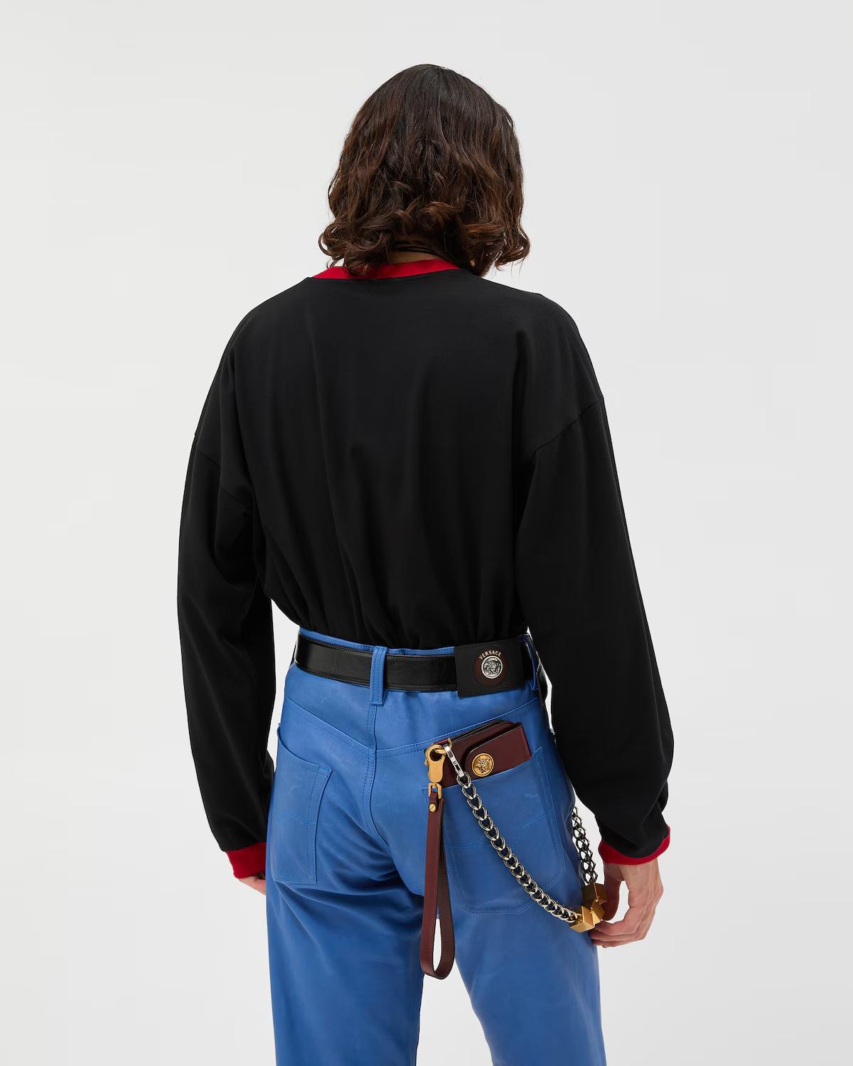 Stretch Cotton-Jersey Long-Sleeved T-Shirt - Image 3