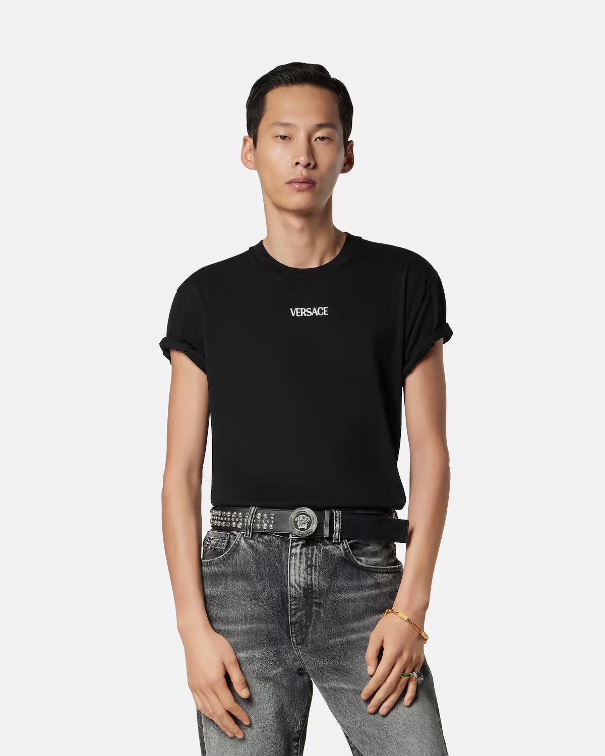 Embroidered Cotton-Jersey Slim T-Shirt - Image 2