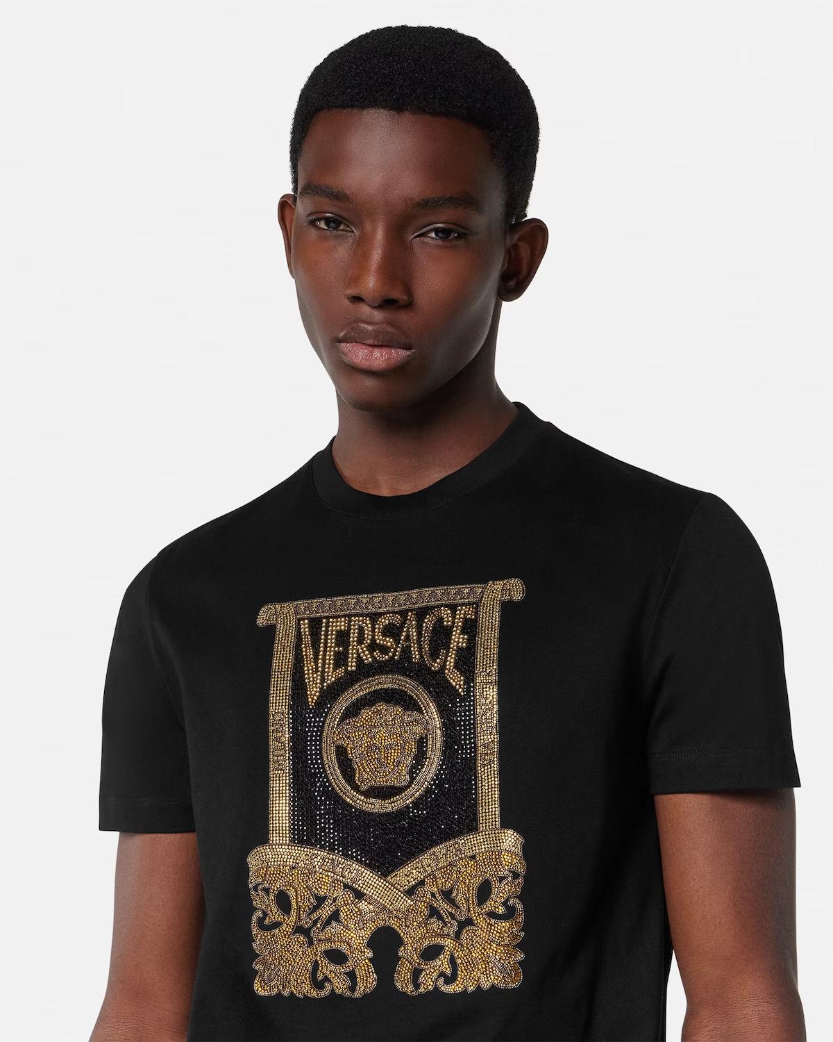 Embellished Cotton-Jersey T-Shirt - Image 3