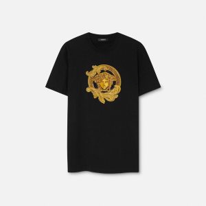 Embroidered Cotton-Jersey Slim T-Shirt