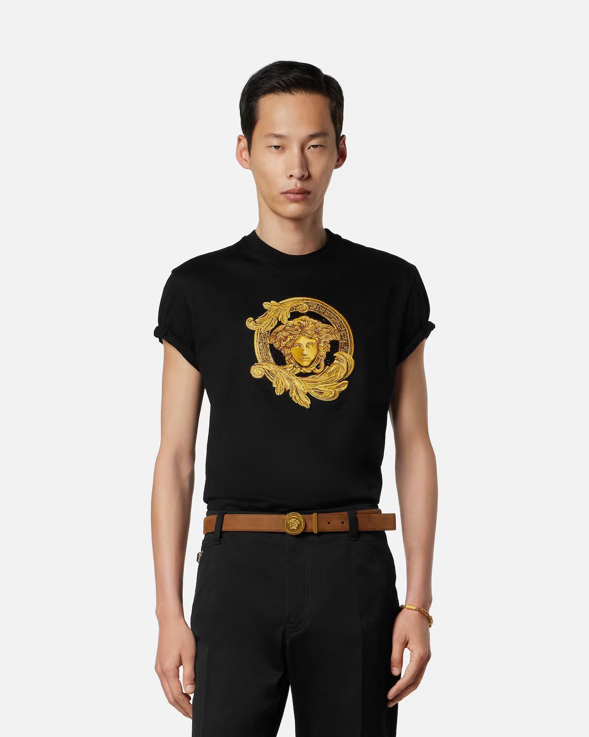 Embroidered Cotton-Jersey Slim T-Shirt - Image 2