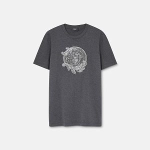 Embroidered Cotton-Jersey Slim T-Shirt