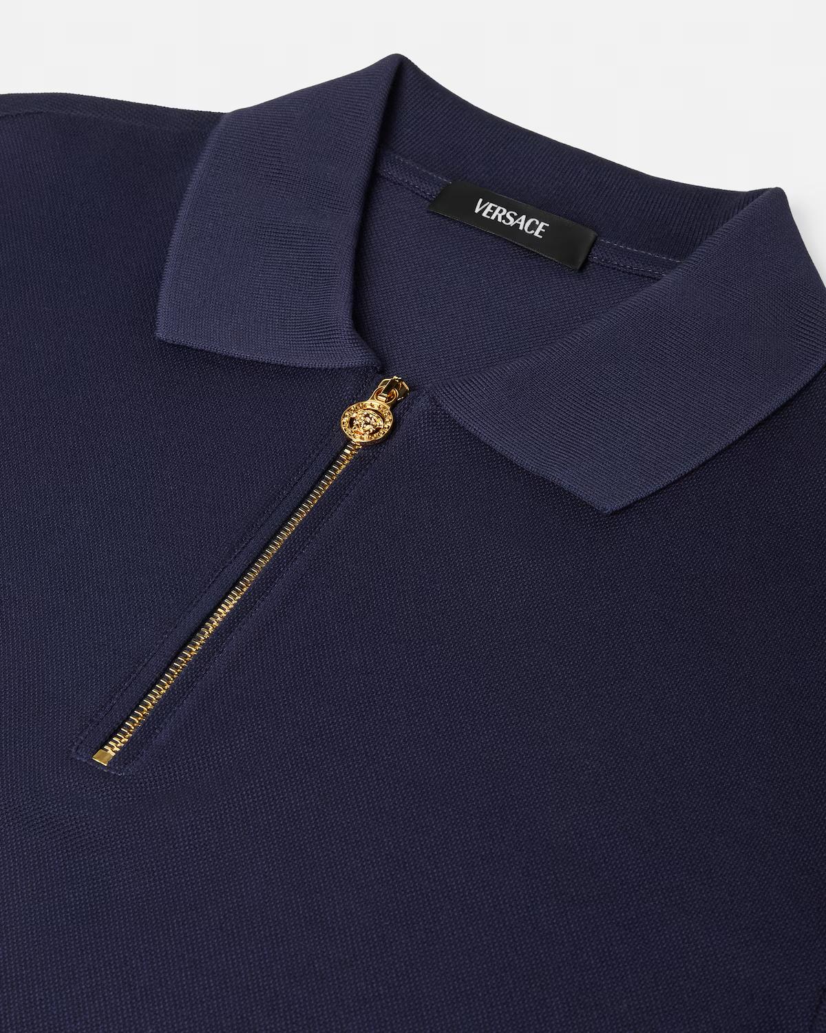 Embroidered Cotton-Piqu?? Half-Zip Polo - Image 2