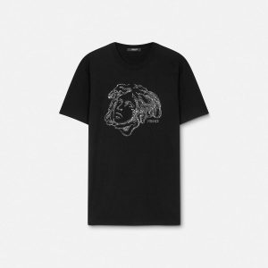 Embroidered Cotton-Jersey T-Shirt