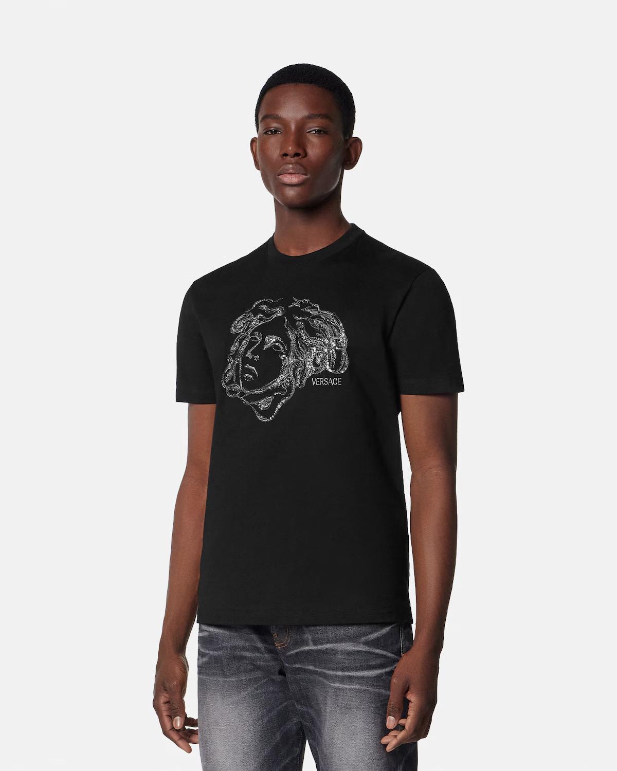Embroidered Cotton-Jersey T-Shirt - Image 4