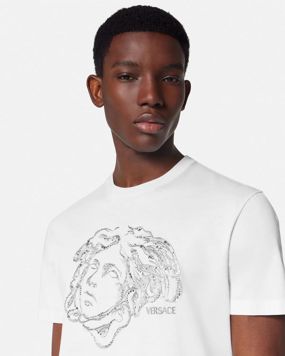 Embroidered Cotton-Jersey T-Shirt - Image 3