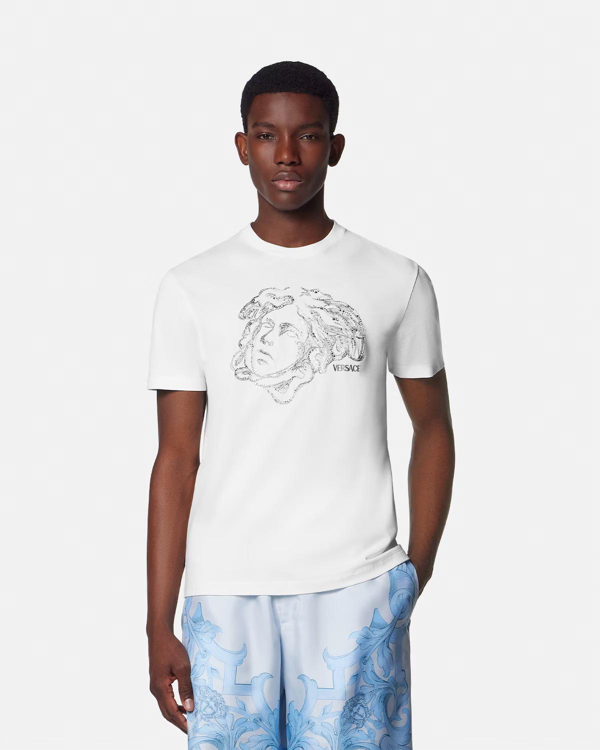 Embroidered Cotton-Jersey T-Shirt - Image 4