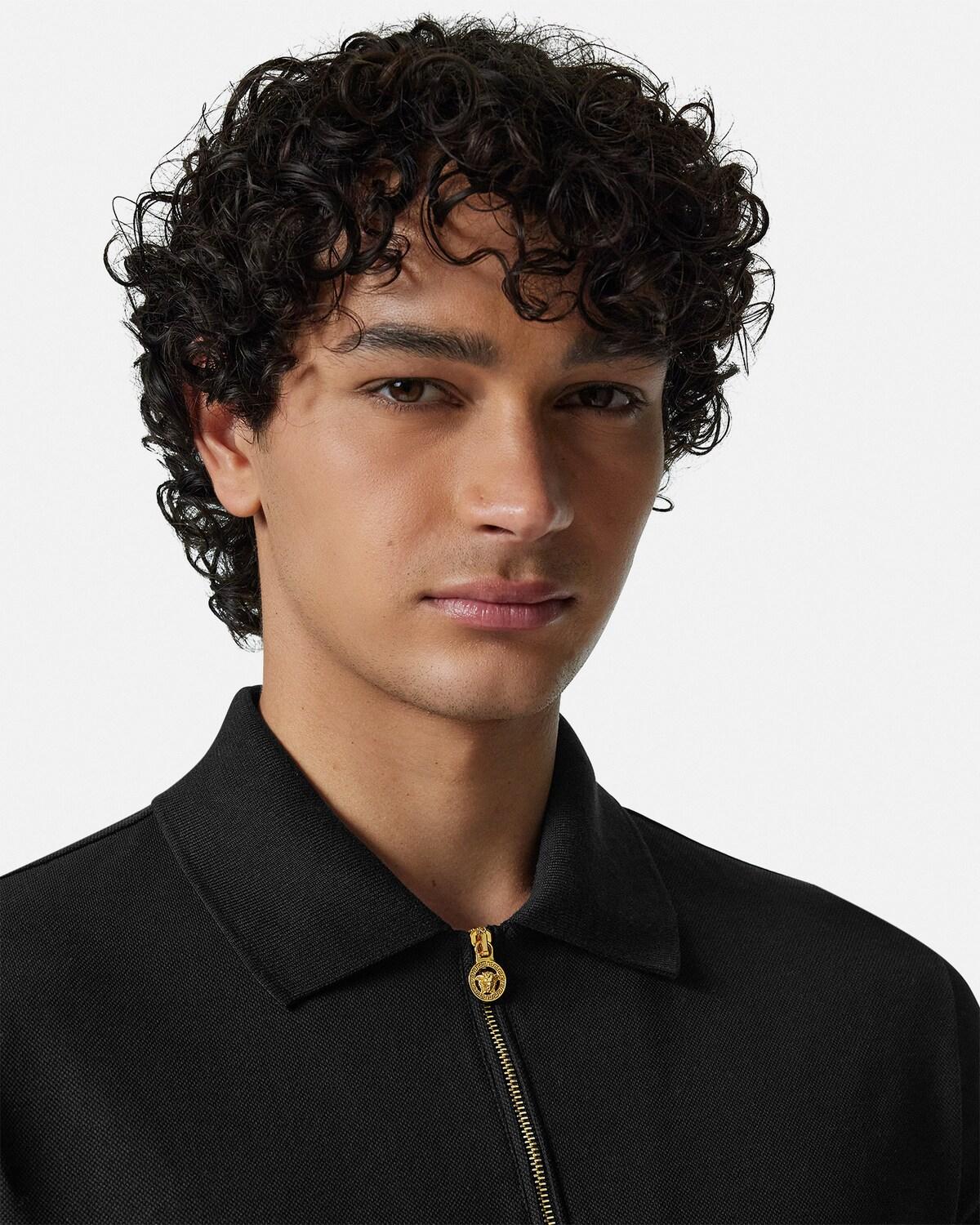 Embroidered Cotton-Piqu?? Half-Zip Polo - Image 3