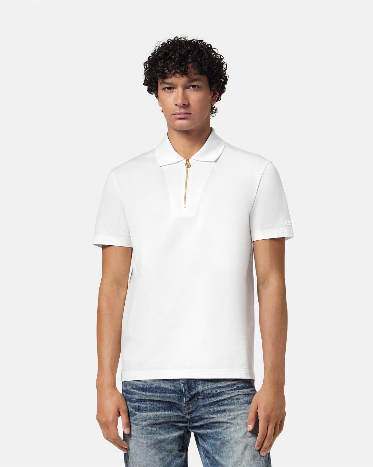 Embroidered Cotton-Piqu?? Half-Zip Polo - Image 4