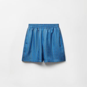 Printed Silk Twill Shorts