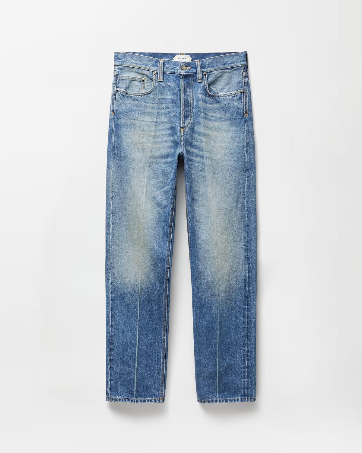 Distressed Straight Jeans