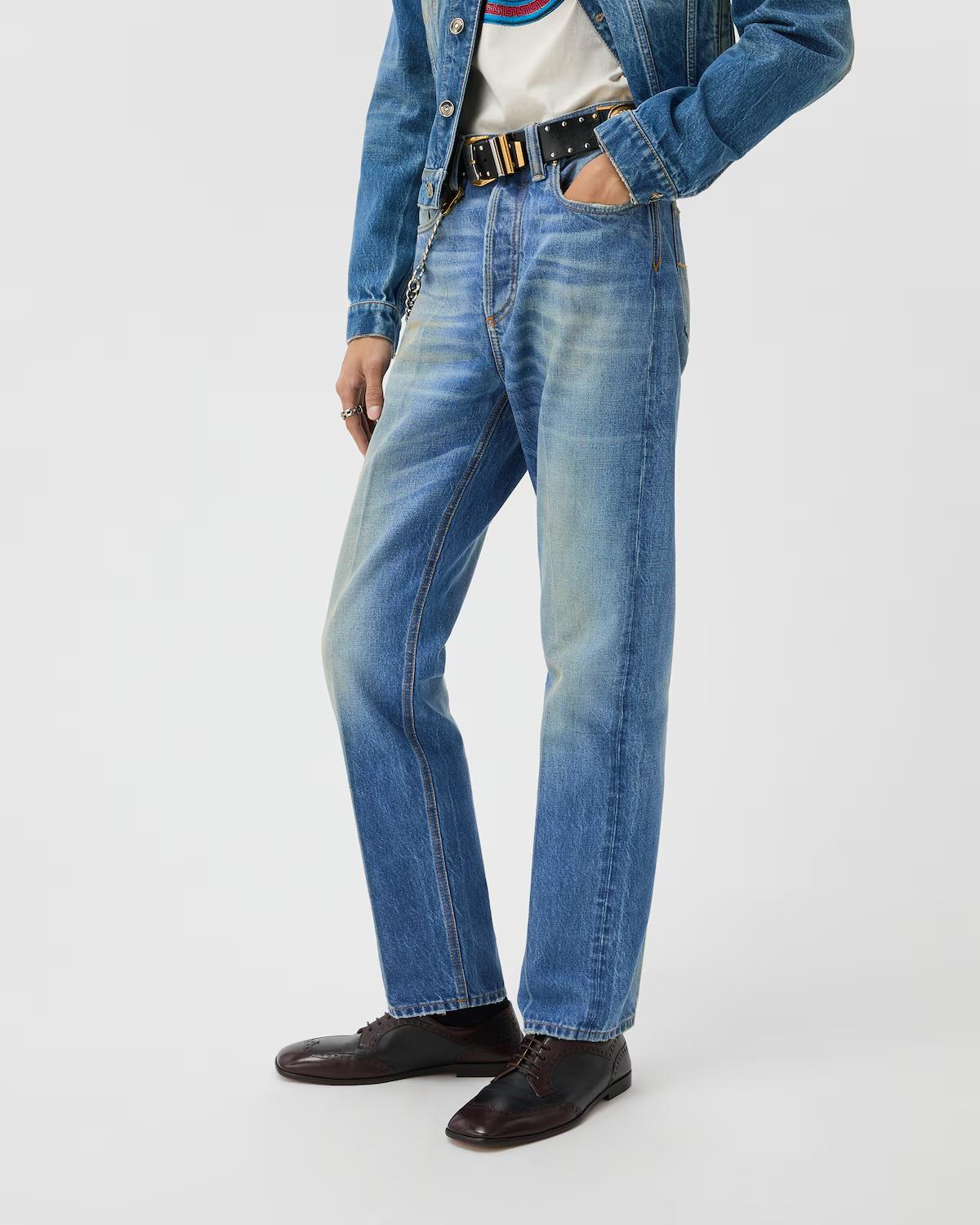 Distressed Straight Jeans - Image 4