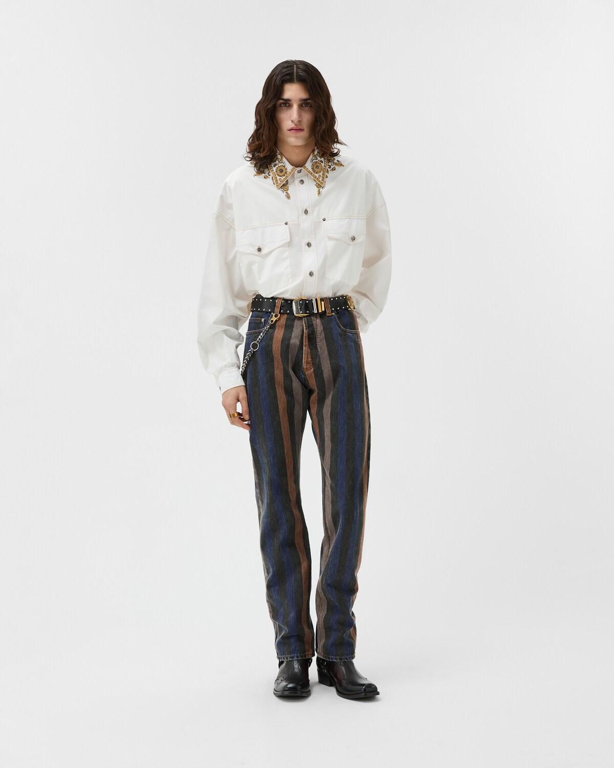 Striped Straight Jeans - Image 2